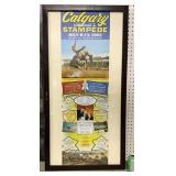 Framed replica of 1963 Calgary Stampede poster