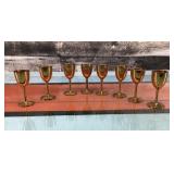 Vtg. Small Brass Goblets 3.75'H