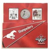2012 Calgary Stampeders Coin & Stamp Set