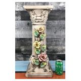 Ceramic Capodimonte Lady Grace Pedestal 24'