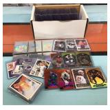 Box Of Sports Cards And Card Protectors