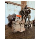 Vintage Hay Trolley Pulleys