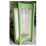 Concave Glass Curio Cabinet