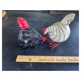 Ceramic Beaded Chickens