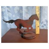 Diamond Metal Horse Shoe/Horse Sculpture
