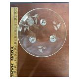 Etched 3 Footed Bowl