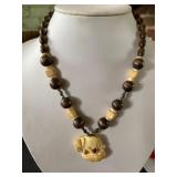 Wooden Elephant Necklace
