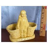 Ceramic Asian Girl Double Planter Ceramic Asian Girl Double Planter