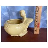 Yellow Ceramic Girl Planter Yellow Ceramic Girl Planter
