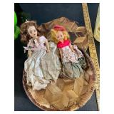 Antique Dolls in Handwoven Basket Antique Dolls in Handwoven Basket