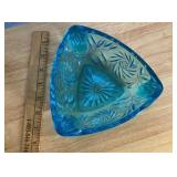 MCM Blue Glass Ashtray MCM Blue Glass Ashtray
