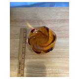 Amber Glass Ashtray Amber Glass Ashtray