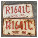 1968 License Plates