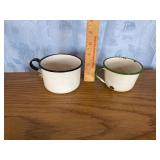 2 Enameled Tin Cups