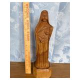 Hand Carved Mother Mary Figurine