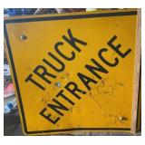Truck Entrance Road Sign Truck Entrance Road Sign