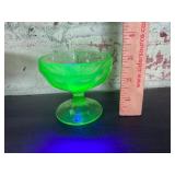 Federal Uranium Glass Custard Dish Federal Uranium Glass Custard Dish