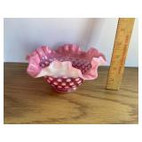 Fenton Cranberry Opalescent Bowl Fenton Cranberry Opalescent Bowl