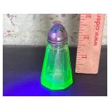 Uranium Glass Hazel Atlas Salt Shaker Uranium Glass Hazel Atlas Salt Shaker