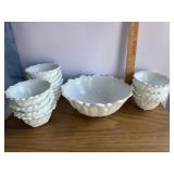 Milk Glass Leaf Patterned Bowls Milk Glass Leaf Patterned Bowls