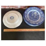 7 Liberty Blue Colonial Scenes Plates 7 Liberty Blue Colonial Scenes Plates