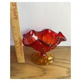 Fenton Amberina Pedestal Bowl Fenton Amberina Pedestal Bowl