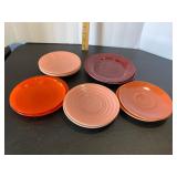 Vintage Pink and Red Saucers Vintage Pink and Red Saucers