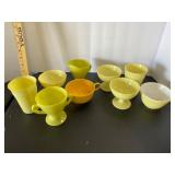 Yellow Glass Cups Yellow Glass Cups