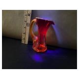 Amberina Crackle Glass Pitcher Amberina Crackle Glass Pitcher