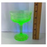Uranium Glass Sherbet Cup Uranium Glass Sherbet Cup