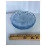 Blue Bubble Glass Plates Blue Bubble Glass Plates