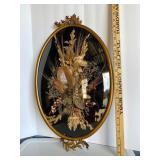 Bubbled Oval Encased Flowers Wall Hanging Bubbled Oval Encased Flowers Wall Hanging