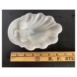 Milk Glass Cherub Trinket Dish Milk Glass Cherub Trinket Dish
