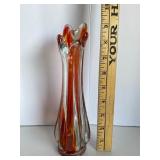 Orange and Clear Vase Orange and Clear Vase