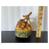 Porcelain Deer Music Box Porcelain Deer Music Box