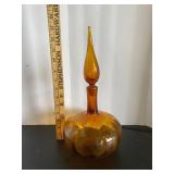 Amber Blown Glass Decanter Amber Blown Glass Decanter