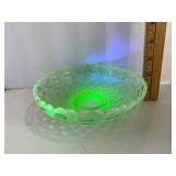 Uranium Glass Opalescent Dish Uranium Glass Opalescent Dish