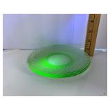Uranium Glass Saucers Uranium Glass Saucers