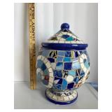 Maxera Corp Footed Mosaic Jar Maxera Corp Footed Mosaic Jar
