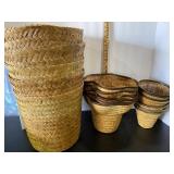 Plastic Lined Wicker Planters Plastic Lined Wicker Planters