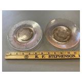 Pink Depression Saucers