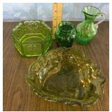 Vintage Green Glass