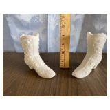 Fenton Milk Glass Daisy Boots