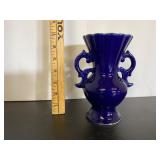 Cobalt Blue Two Handled Vase