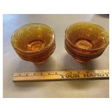 Amber Indiana Glass Tiara Bowls