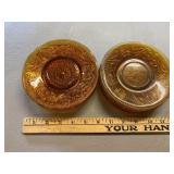 Amber Indiana Glass Tiara Saucers