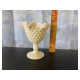 Fenton Milk Glass Hobnail Vase