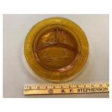 Amber Indiana Glass Tiara Nursery Rhyme Plate