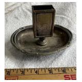 Silverplated Match Box Holder and Ashtray
