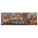 Holographic Santa, Sled, Reindeer Lighting